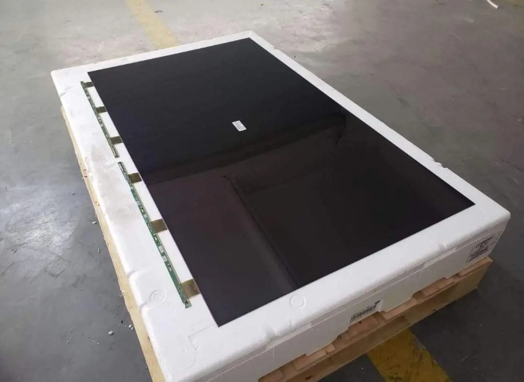 New LED TV display panel ready for replacement